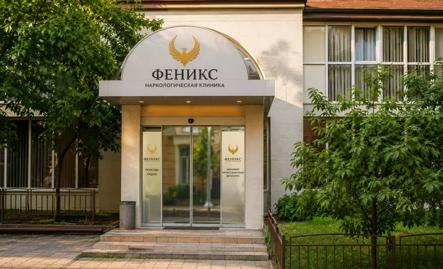 Вход в наркологическую клинику «Феникс» в Асбесте